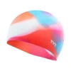 TYR - Tie Dye Silicone Junior Swim Cap - Pink/Blue/Orange -Funky Trunks Store TYR Junior Tie Dye 671 Silicone Swim Cap