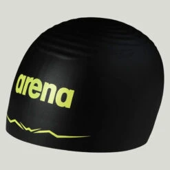 Arena - Aquaforce Wave Swim Cap - Black -Funky Trunks Store arena aquaforce wave swim cap black 4
