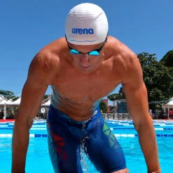 Arena - Aquaforce Wave Swim Cap - White -Funky Trunks Store arena aquaforce wave swim cap white 5