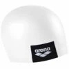 Arena - Logo Moulded Silicone Cap - White -Funky Trunks Store arena logo moulded silicon cap white 1