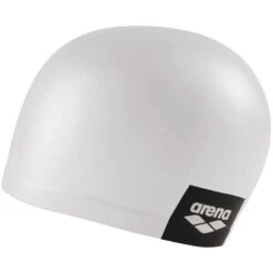 Arena - Logo Moulded Silicone Cap - White -Funky Trunks Store arena logo moulded silicon cap white 3