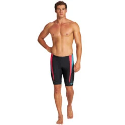 Arena - Mens Threefold Jammer - Black/Anguria -Funky Trunks Store arena mens threefold jammer black anguria 3