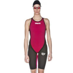 Arena - Powerskin Carbon Flex Full Body Short Leg Closed Back - Red/Dark Grey