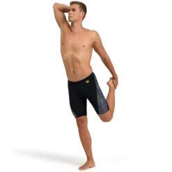 Arena - Slow Motion Men's Jammers - Black/Multi -Funky Trunks Store arena slow motion mens jammers black multi 3