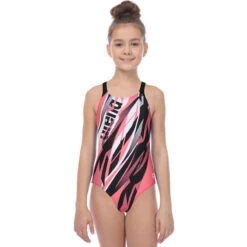Arena - Zephiro Pro Back Girls Swimsuit - Black/Pink