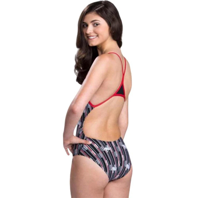 Dolfin - Graphlite Series Infiniti MTG Back Swimsuit - Red 4 Dolfin - Graphlite Series Infiniti MTG Back Swimsuit - Red - Image 2