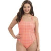 Dolfin Uglies - Revibe Roxie Coral Diamond Back One Piece Swimsuit -Funky Trunks Store dolfin uglies revibe roxie diamondback one piece swimsuit coral 695 1
