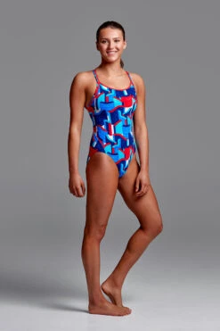 Funkita - Block Rock - Ladies Diamond Back One Piece -Funky Trunks Store funkita block rock ladies diamond back one piece 4