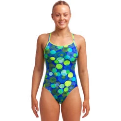 Funkita - Blue Bottle - Ladies Diamond Back One Piece