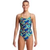 Funkita - Boarded Up - Ladies Diamond Back One Piece -Funky Trunks Store funkita boarded up ladies diamond back one piece 1