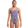 Funkita - Colour Curve - Girls Eco Single Strap One Piece -Funky Trunks Store funkita colour curve girls eco single strap one piece 1