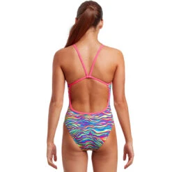 Funkita - Colour Curve - Girls Eco Single Strap One Piece -Funky Trunks Store funkita colour curve girls eco single strap one piece 3