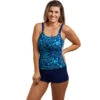 Funkita - Deep Blue - Ladies Scoop Neck Tankini Top -Funky Trunks Store funkita deep blue ladies scoop neck tankini top 1