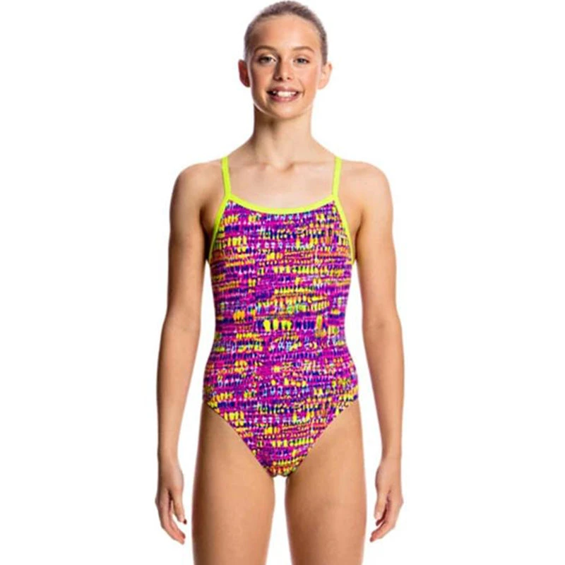 Funkita - Dotty Dash - Girls Single Strap One Piece 3 Funkita - Dotty Dash - Girls Single Strap One Piece