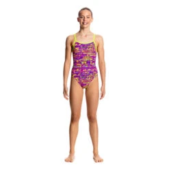 Funkita - Dotty Dash - Girls Single Strap One Piece 9 Funkita - Dotty Dash - Girls Single Strap One Piece -Funky Trunks Store funkita dotty dash single strap girls swimsuit 4