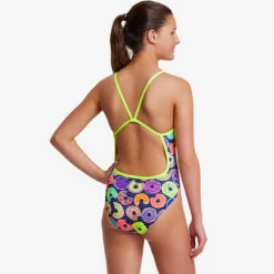 Funkita - Dunking Donuts - Girls Single Strap One Piece -Funky Trunks Store funkita dunking donuts girls single strap one piece 3