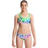 Funkita - Blue Moo - Girls Criss Cross Two Piece 2 Funkita - Blue Moo - Girls Criss Cross Two Piece -Funky Trunks Store funkita girls swimwear blue moo criss cross two piece 1