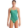 Funkita - Green Gator - Ladies Diamond Back One Piece 2 Funkita - Green Gator - Ladies Diamond Back One Piece -Funky Trunks Store funkita green gator ladies diamond back one piece 1