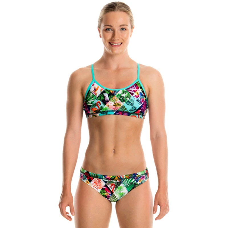 Funkita - Jungle Jam - Girls Racerback Two Piece 3 Funkita - Jungle Jam - Girls Racerback Two Piece