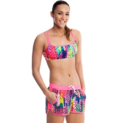 Funkita - Feline Fever - Ladies Beachwear Boardshorts -Funky Trunks Store funkita ladies swimwear feline fever boardshorts 3