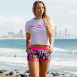 Funkita - Feline Fever - Ladies Beachwear Boardshorts -Funky Trunks Store funkita ladies swimwear feline fever boardshorts 4