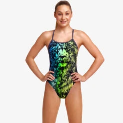 Funkita - Lion Eyes - Girls Single Strap One Piece -Funky Trunks Store funkita lion eyes girls single strap one piece 5