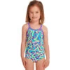 Funkita - Mint Strips - Toddler Girls Printed One Piece 2 Funkita - Mint Strips - Toddler Girls Printed One Piece -Funky Trunks Store funkita mint strips toddler girls printed one piece 1