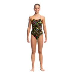Funkita - Night Swim - Girls Strapped In One Piece -Funky Trunks Store funkita night swim girls strapped in one piece swimsuit 4