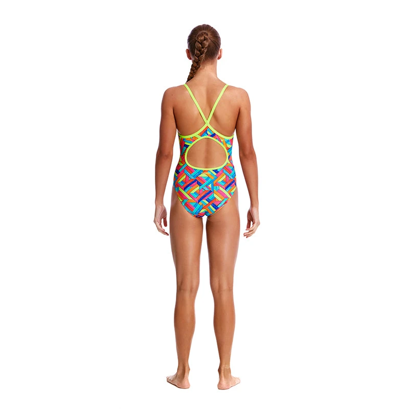 Funkita - Panel Pop - Girls Diamond Back One Piece 5 Funkita - Panel Pop - Girls Diamond Back One Piece - Image 3