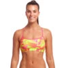 Funkita - Pinged Pink - Ladies Swim Crop Top -Funky Trunks Store funkita pinged pink ladies swim crop top 1