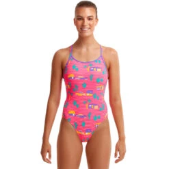 Funkita - Pinky Palm - Ladies Eco Diamond Back One Piece