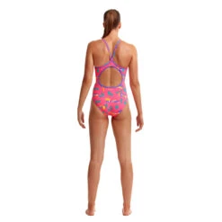 Funkita - Pinky Palm - Ladies Eco Diamond Back One Piece -Funky Trunks Store funkita pinky palm ladies eco diamond back one piece 3