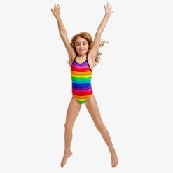 Funkita - Rainbow Racer - Toddler Girls Printed One Piece -Funky Trunks Store funkita rainbow racer toddler girls printed one piece 3