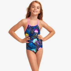 Funkita - Schwimma Stinga - Toddler Girls Printed One Piece -Funky Trunks Store funkita schwimma stinga toddler girls printed one piece 4