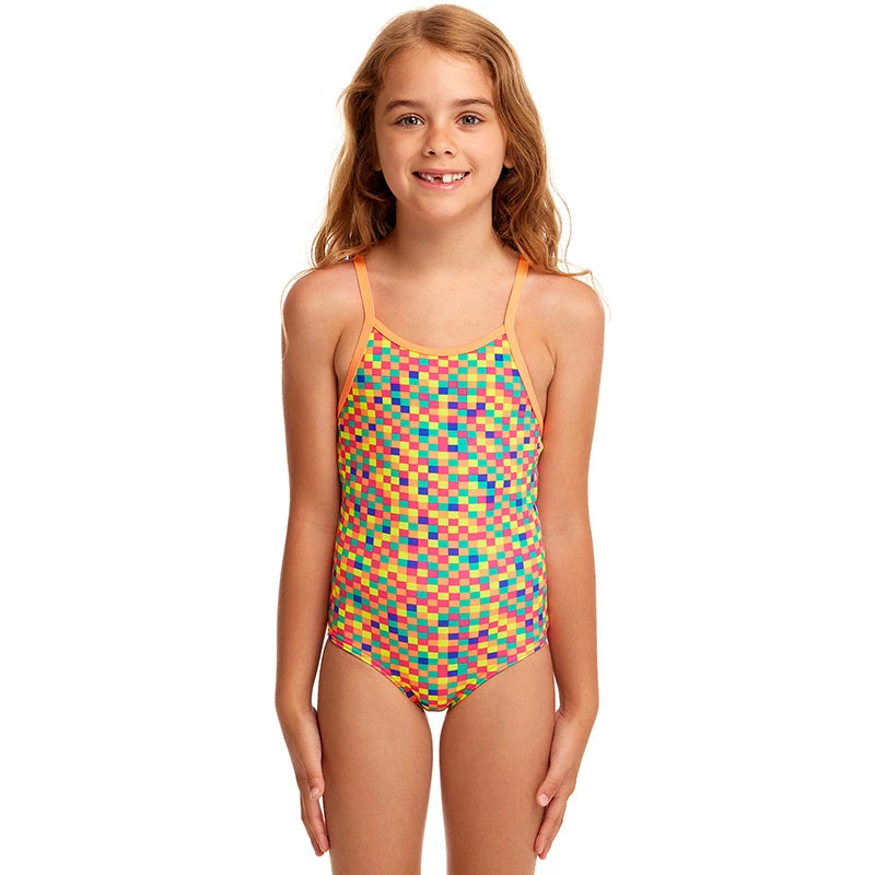 Funkita - Square Stare - Toddlers Girls Printed One Piece 3 Funkita - Square Stare - Toddlers Girls Printed One Piece