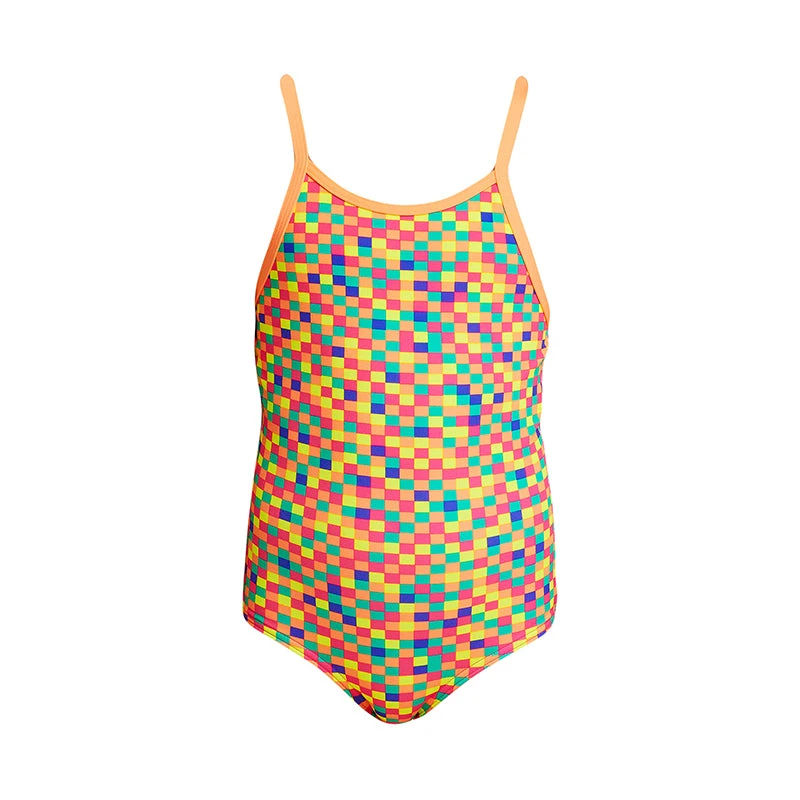 Funkita - Square Stare - Toddlers Girls Printed One Piece 4 Funkita - Square Stare - Toddlers Girls Printed One Piece - Image 2
