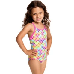 Funkita - Powder Puff - Toddler Girls One Piece -Funky Trunks Store funkita toddler girls swimwear powder puff 4