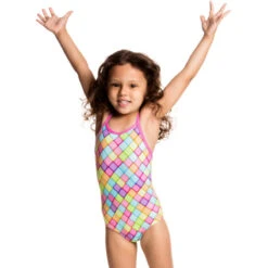 Funkita - Powder Puff - Toddler Girls One Piece -Funky Trunks Store funkita toddler girls swimwear powder puff 5