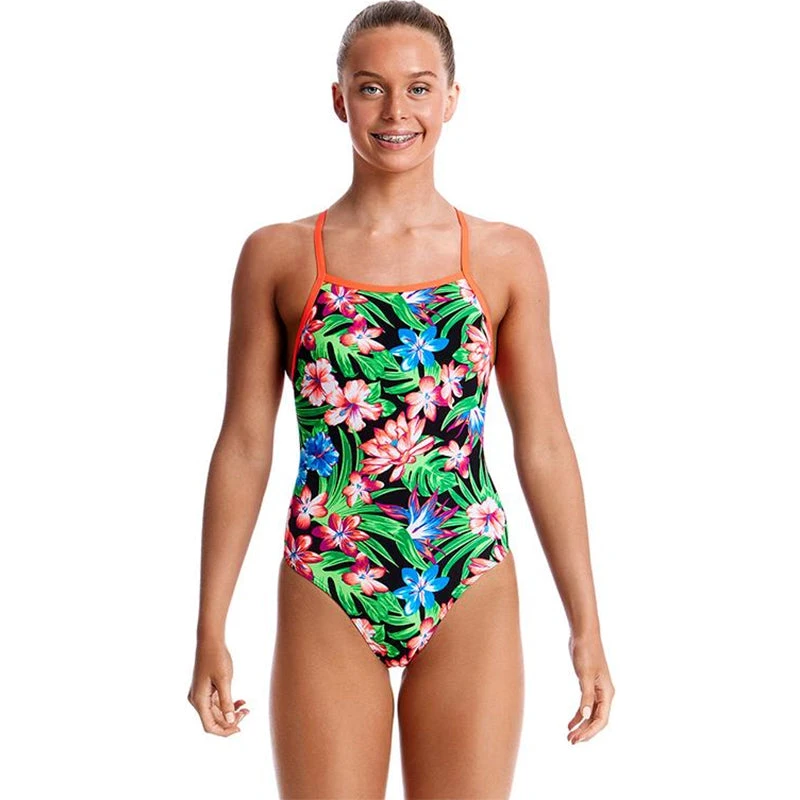 Funkita - Tropic Rocket - Girls Tie Me Tight One Piece 3 Funkita - Tropic Rocket - Girls Tie Me Tight One Piece