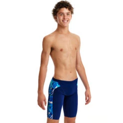 Funky Trunks - Bashed Blue - Boys Training Jammers -Funky Trunks Store funky trunks bashed blue boys training jammers 5