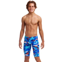 Funky Trunks - Battle Blue - Boys Training Jammers -Funky Trunks Store funky trunks battle blue boys training jammers 4