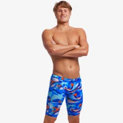 Funky Trunks - Battle Blue - Mens Training Jammers -Funky Trunks Store funky trunks battle blue mens training jammers 4