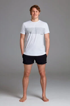 Funky Trunks - Black Line Mens T-Shirt -Funky Trunks Store funky trunks black line mens t shirt 5