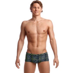 Funky Trunks - Departure Board Mens Plain Front Trunks