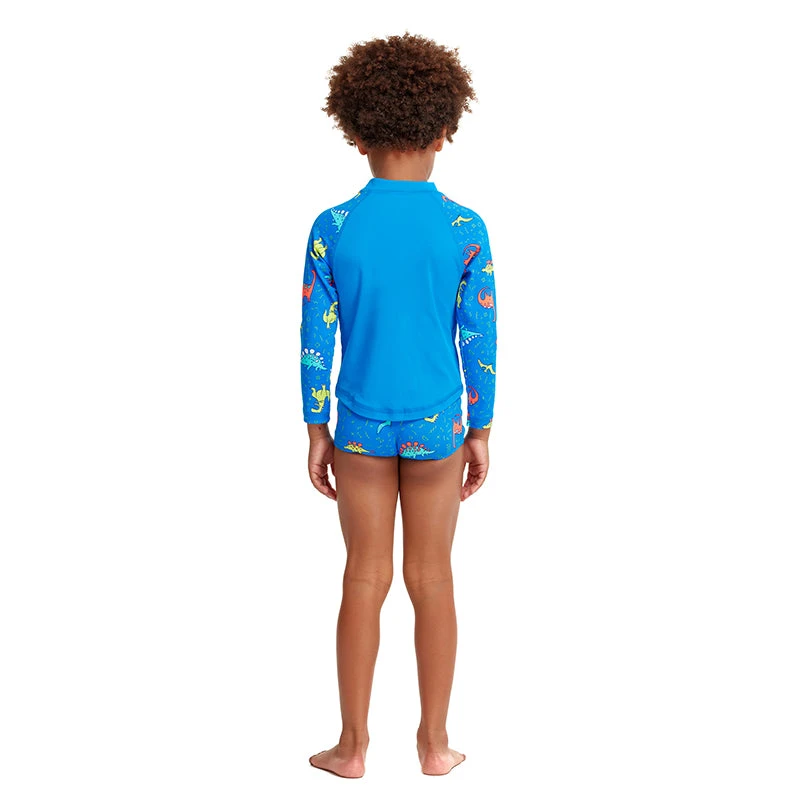 Funky Trunks - Dino Soup - Toddler Boys Zippy Rash Vest 5 Funky Trunks - Dino Soup - Toddler Boys Zippy Rash Vest - Image 3