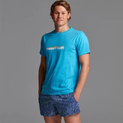 Funky Trunks - Freestyler Orange Mens Crew Neck T-Shirt -Funky Trunks Store funky trunks freestyler orange mens crew neck t shirt 3