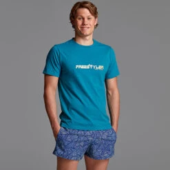 Funky Trunks - Golden Freestyler - Mens Crew Neck T-shirt -Funky Trunks Store funky trunks golden freestyler mens crew neck t shirt 3