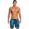 Funky Trunks - Splinter Spray Mens Long Johnny Shorts -Funky Trunks Store funky trunks mens swimwear splinter spray long johnny short 1