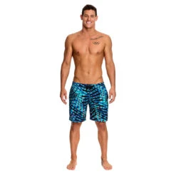 Funky Trunks - Splinter Spray Mens Long Johnny Shorts -Funky Trunks Store funky trunks mens swimwear splinter spray long johnny short 4