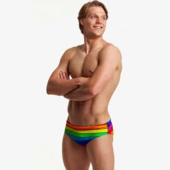 Funky Trunks - Rainbow Racer - Men's Classic Briefs -Funky Trunks Store funky trunks rainbow racer mens classic briefs 3
